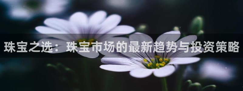 新宝5娱乐多：珠宝之选：珠宝市场的最新趋势与投资策略