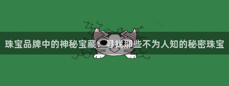 新宝5彩票平台登陆：珠宝品牌中的神秘宝藏：寻找那些不为人知的秘密珠宝